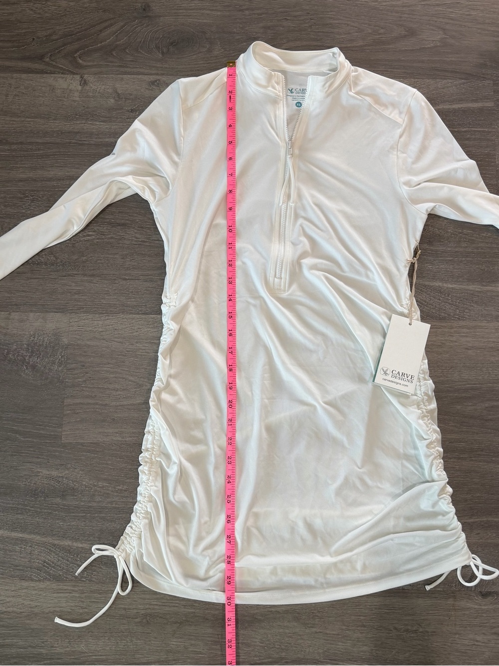 Carve Designs Cody Sun Dress Cloud White XS Rashguard Coverup UPF 50+ NWT - Picture 13 of 13